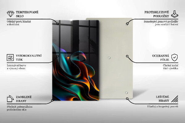 Zaščitna plošča za štedilnik Barvita abstrakcija