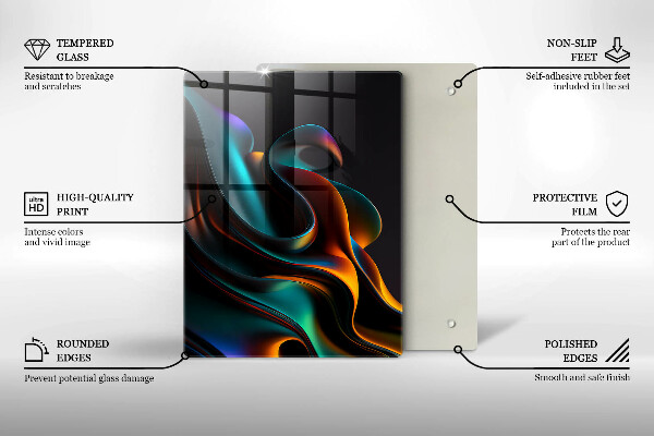 Zaščitna plošča za štedilnik Barvita abstrakcija