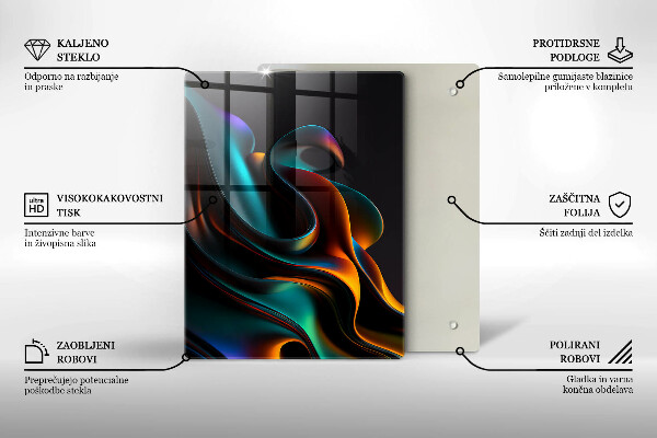 Zaščitna plošča za štedilnik Barvita abstrakcija