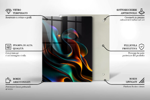 Zaščitna plošča za štedilnik Barvita abstrakcija