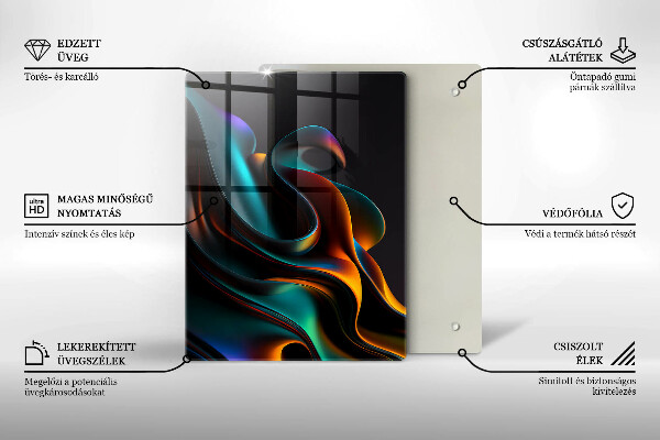 Zaščitna plošča za štedilnik Barvita abstrakcija