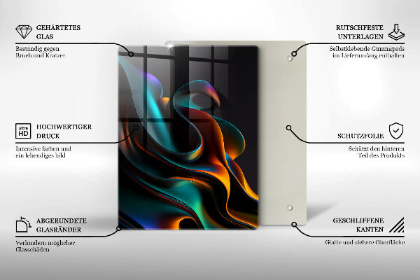 Zaščitna plošča za štedilnik Barvita abstrakcija