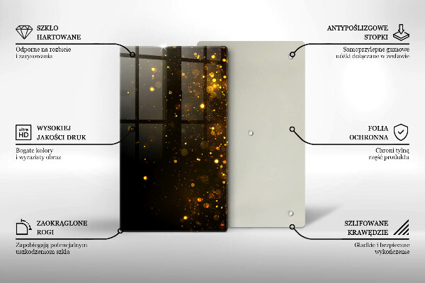 Zaščitna plošča za štedilnik Zlate bleščice