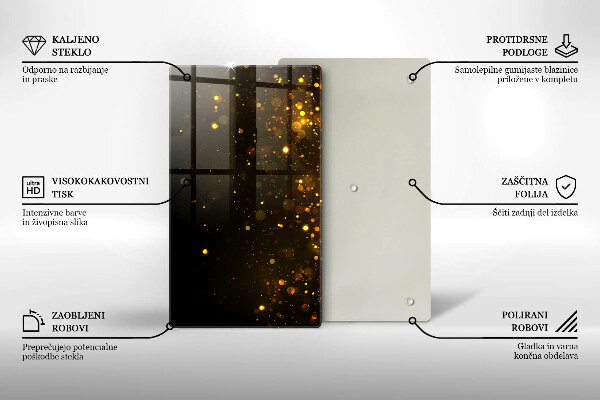 Zaščitna plošča za štedilnik Zlate bleščice