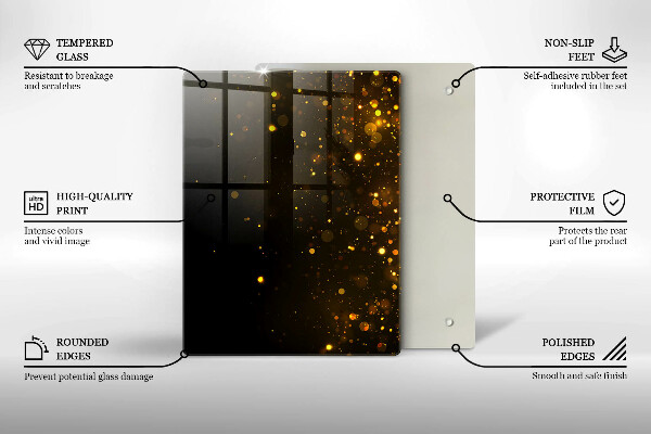 Zaščitna plošča za štedilnik Zlate bleščice