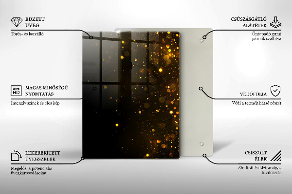 Zaščitna plošča za štedilnik Zlate bleščice