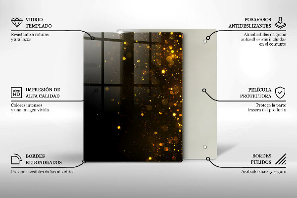 Zaščitna plošča za štedilnik Zlate bleščice