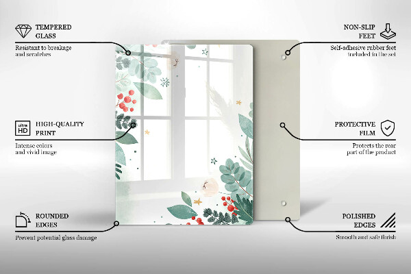 Zaščitna plošča za štedilnik Akvarelni listi