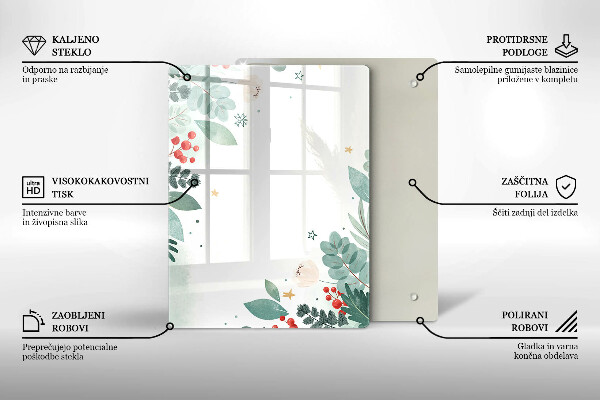 Zaščitna plošča za štedilnik Akvarelni listi