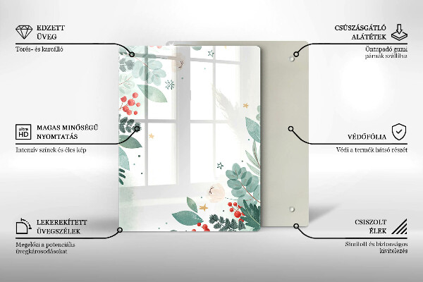 Zaščitna plošča za štedilnik Akvarelni listi