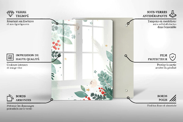 Zaščitna plošča za štedilnik Akvarelni listi