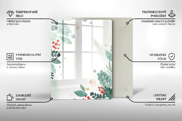 Zaščitna plošča za štedilnik Akvarelni listi