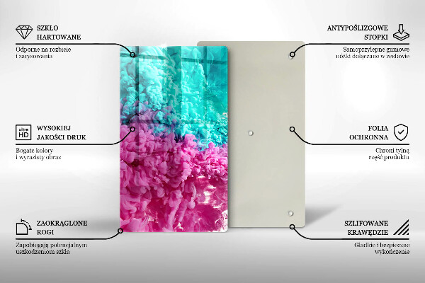 Zaščitna plošča za štedilnik Turkizno-roza dim