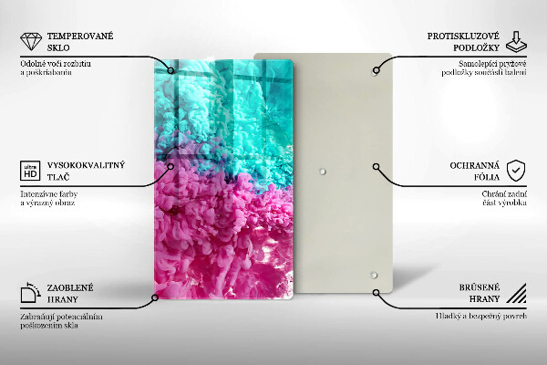 Zaščitna plošča za štedilnik Turkizno-roza dim