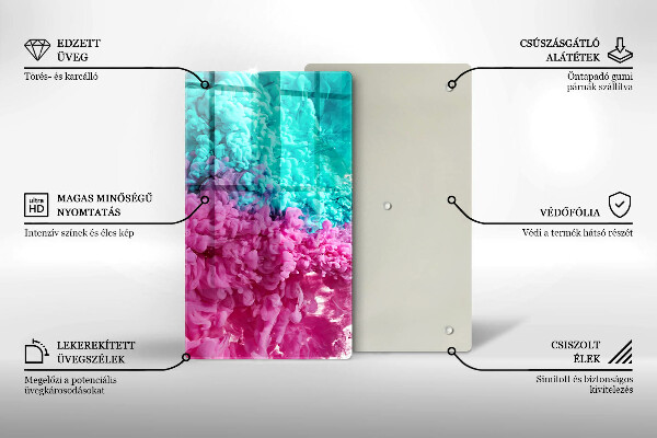 Zaščitna plošča za štedilnik Turkizno-roza dim