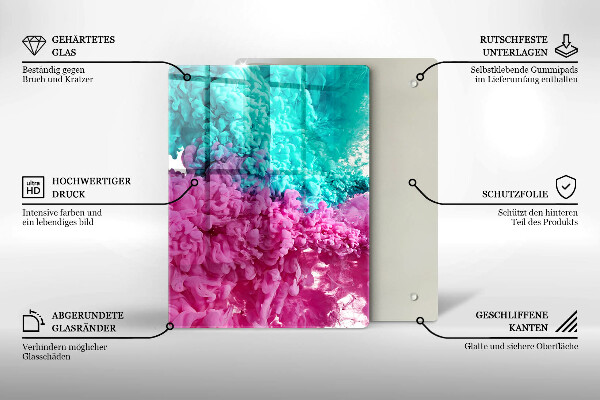 Zaščitna plošča za štedilnik Turkizno-roza dim