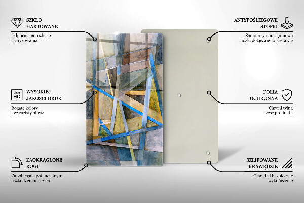 Zaščitna plošča za štedilnik Abstrakcija naslikanih črt