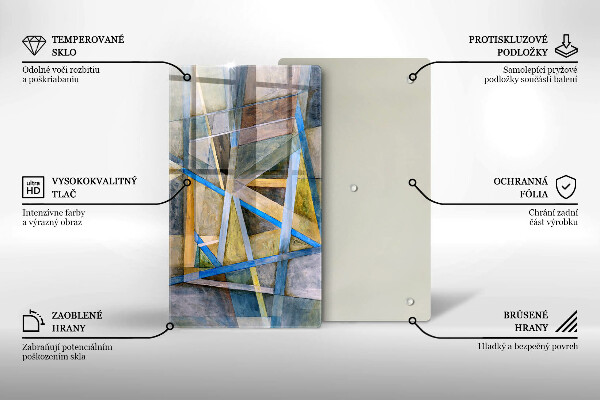 Zaščitna plošča za štedilnik Abstrakcija naslikanih črt