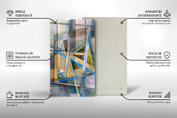 Zaščitna plošča za štedilnik Abstrakcija naslikanih črt