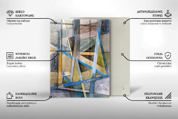 Zaščitna plošča za štedilnik Abstrakcija naslikanih črt