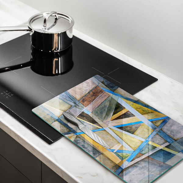 Zaščitna plošča za štedilnik Abstrakcija naslikanih črt