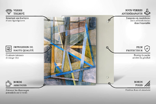 Zaščitna plošča za štedilnik Abstrakcija naslikanih črt