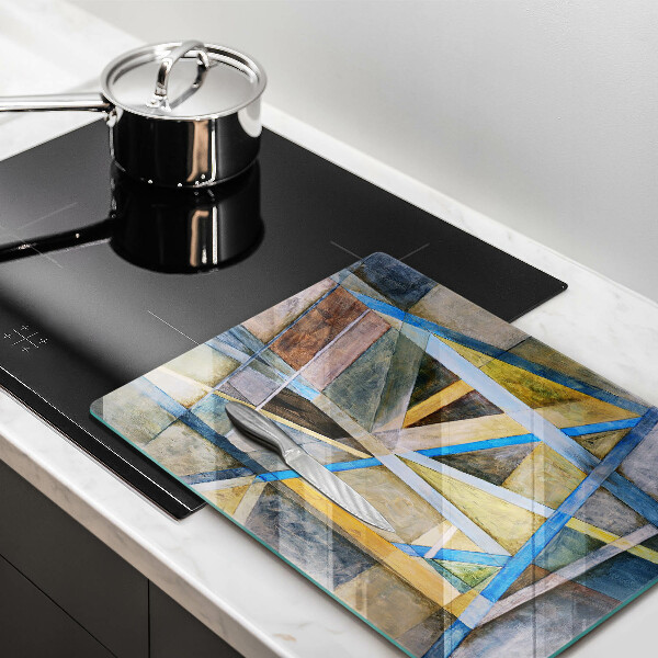 Zaščitna plošča za štedilnik Abstrakcija naslikanih črt