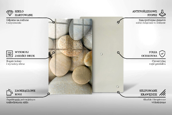 Zaščitna plošča za štedilnik Vzorec ovalnih kamnov