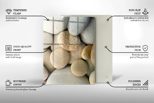 Zaščitna plošča za štedilnik Vzorec ovalnih kamnov