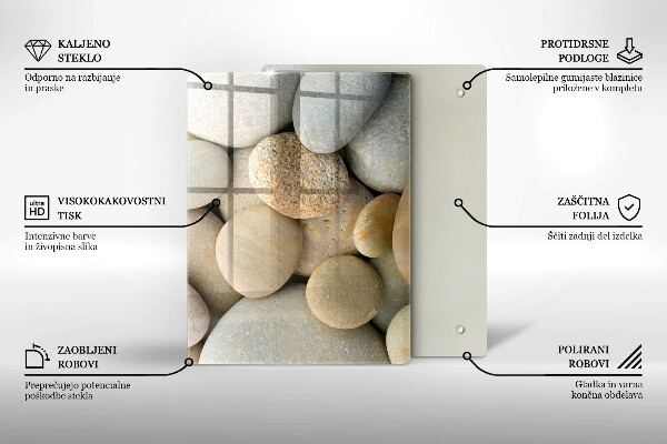 Zaščitna plošča za štedilnik Vzorec ovalnih kamnov