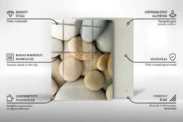 Zaščitna plošča za štedilnik Vzorec ovalnih kamnov