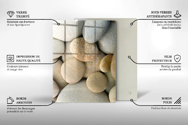 Zaščitna plošča za štedilnik Vzorec ovalnih kamnov