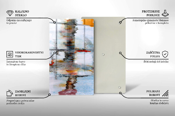 Zaščitna plošča za štedilnik Abstraktne barve