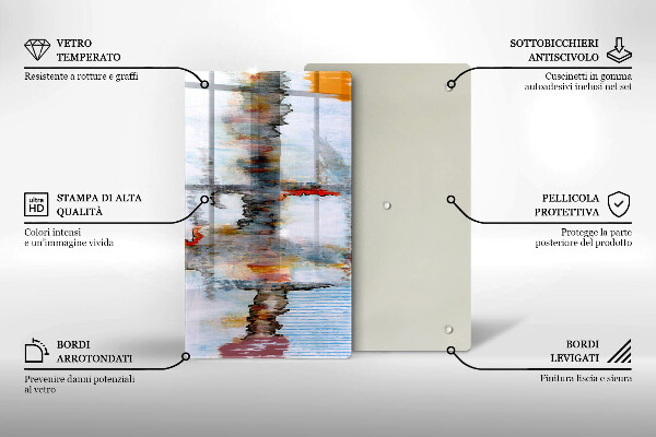 Zaščitna plošča za štedilnik Abstraktne barve