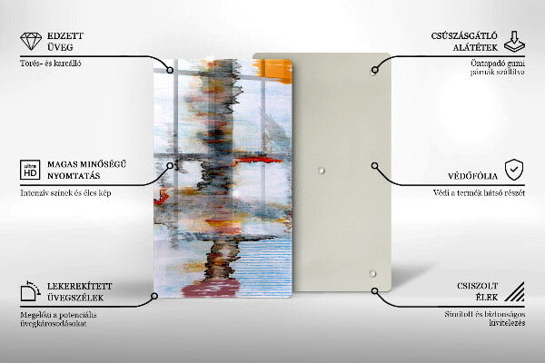 Zaščitna plošča za štedilnik Abstraktne barve