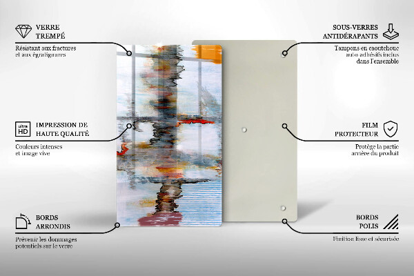 Zaščitna plošča za štedilnik Abstraktne barve