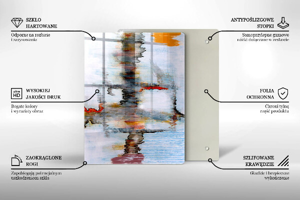 Zaščitna plošča za štedilnik Abstraktne barve