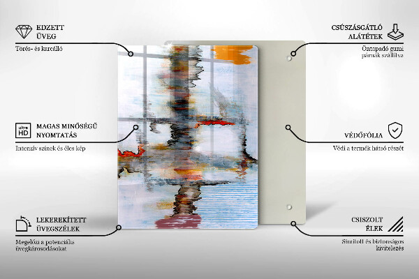 Zaščitna plošča za štedilnik Abstraktne barve