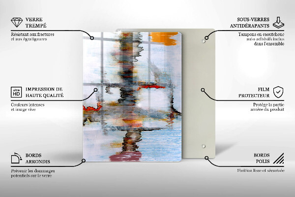 Zaščitna plošča za štedilnik Abstraktne barve