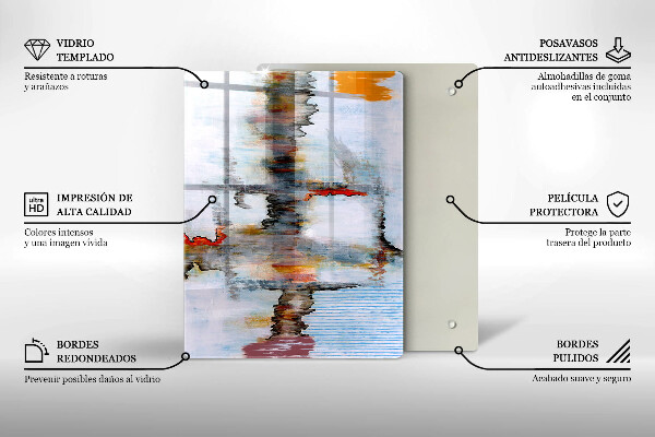Zaščitna plošča za štedilnik Abstraktne barve