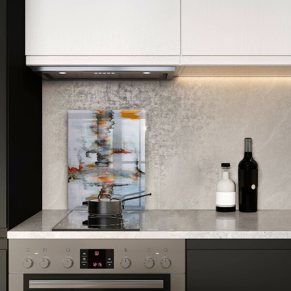 Zaščitna plošča za štedilnik Abstraktne barve