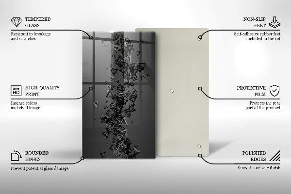 Zaščitna plošča za štedilnik Abstraktne 3D oblike