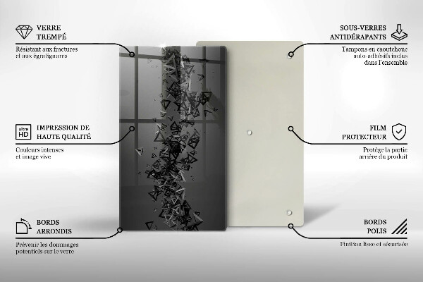 Zaščitna plošča za štedilnik Abstraktne 3D oblike