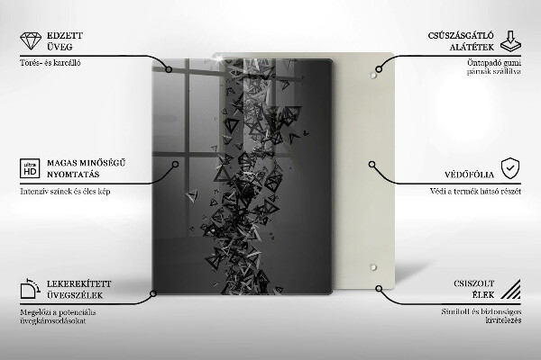 Zaščitna plošča za štedilnik Abstraktne 3D oblike