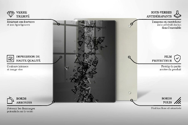 Zaščitna plošča za štedilnik Abstraktne 3D oblike