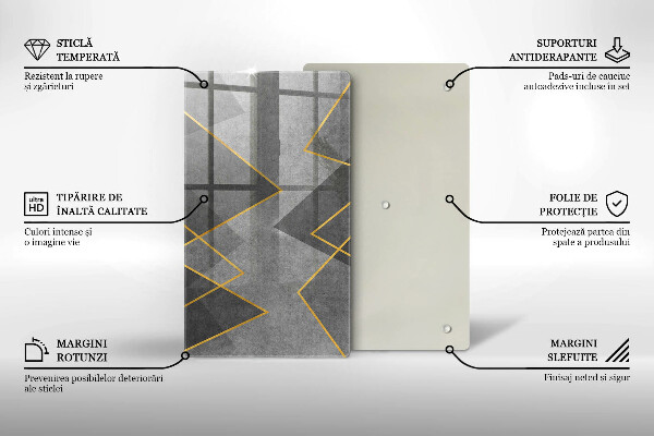 Zaščitna steklena plošča za štedilnik Ostre oblike