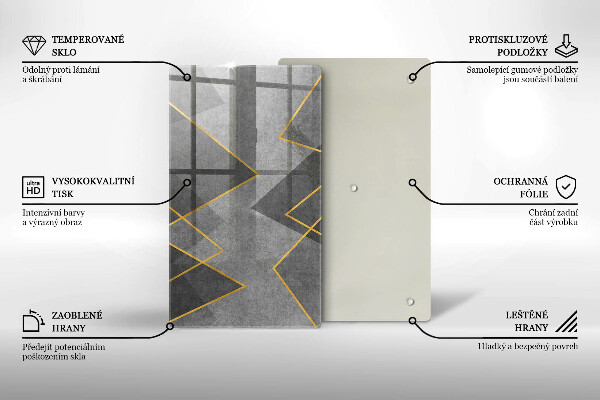 Zaščitna steklena plošča za štedilnik Ostre oblike