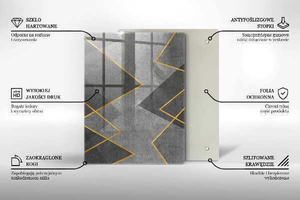 Zaščitna steklena plošča za štedilnik Ostre oblike