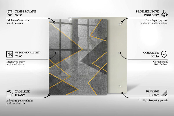 Zaščitna steklena plošča za štedilnik Ostre oblike