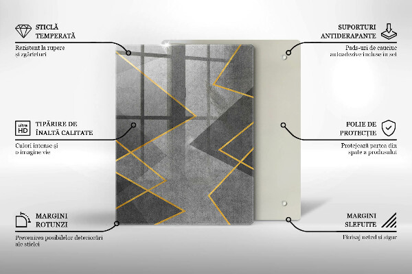 Zaščitna steklena plošča za štedilnik Ostre oblike